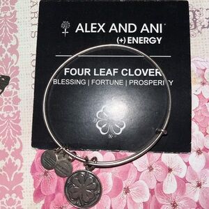 Alex and Ani Silver Four Leaf Clover Bracelet
